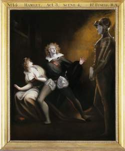 John Henry Fussli, Amleto e il fantasma del padre, 1793, olio su tela, Fondazione Magnani Rocca