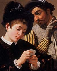 I bari 1594 Olio su tela, 90 x 112 cm Fort Worth, Texas, Usa, Kimbell Art Museum