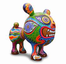 Hung Yi, Lucky Tiger, 2010, lamina d'acciaio laccata a caldo, 2 elementi
